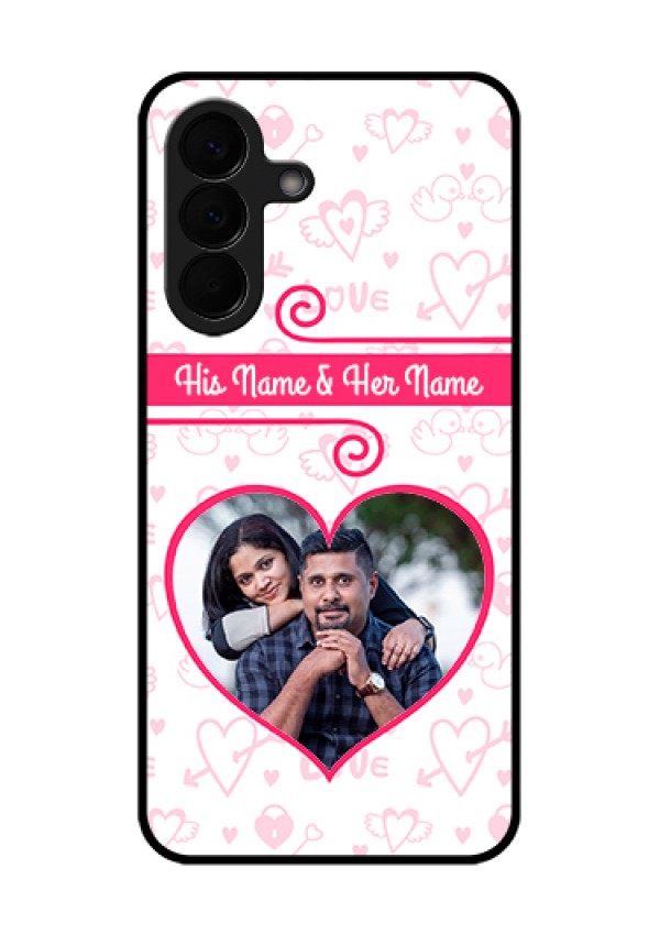 Samsung Galaxy A57 5G Custom Glass Phone Case - Heart Shape Love Design
