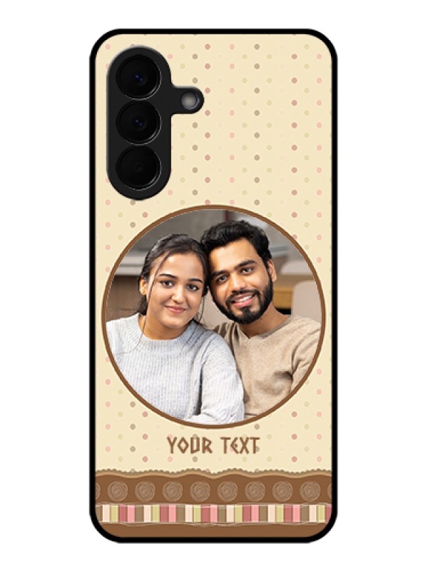 Custom Samsung Galaxy A57 5G Custom Glass Phone Case - Brown Dotted Mobile Case Design