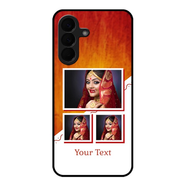 Samsung Galaxy A57 5G Custom Glass Phone Case - Wedding Memories Design Samsung Galaxy A57 5G Custom Glass Phone Case - Wedding Memories Design