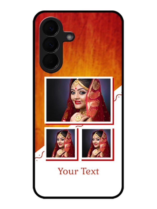 Custom Samsung Galaxy A57 5G Custom Glass Phone Case - Wedding Memories Design