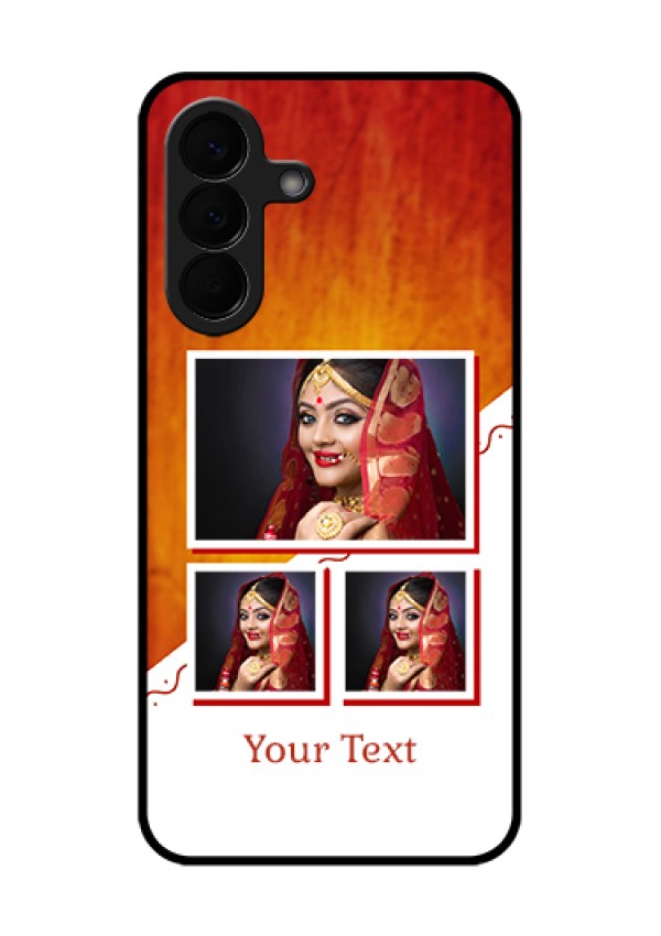 Samsung Galaxy A57 5G Custom Glass Phone Case - Wedding Memories Design