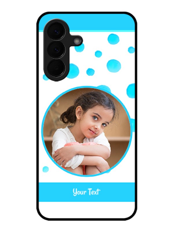 Custom Samsung Galaxy A57 5G Custom Glass Phone Case - Blue Bubbles Pattern Design