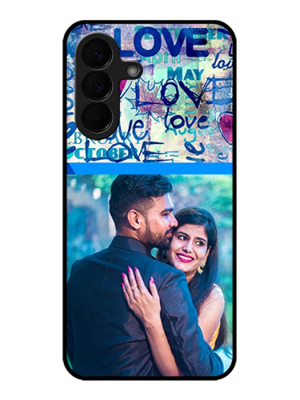 Custom Samsung Galaxy A57 5G Custom Glass Phone Case - Colorful Love Design