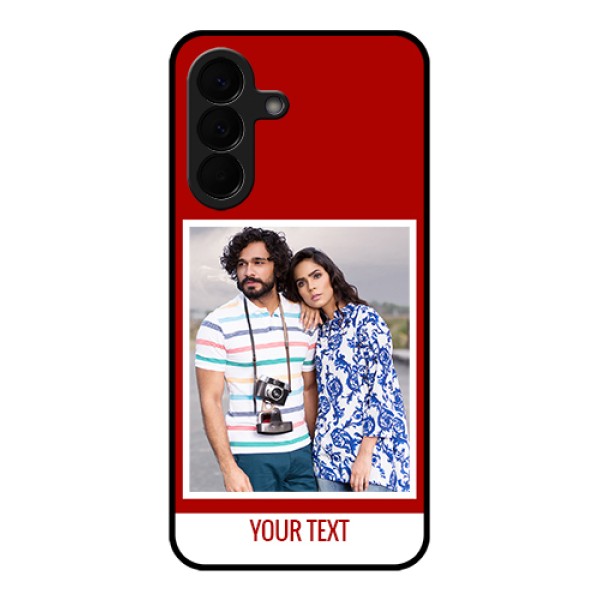 Samsung Galaxy A57 5G Custom Glass Phone Case - Red Color Design