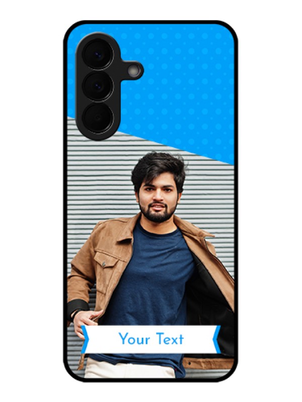 Custom Samsung Galaxy A57 5G Custom Glass Phone Case - Simple Blue Color Design