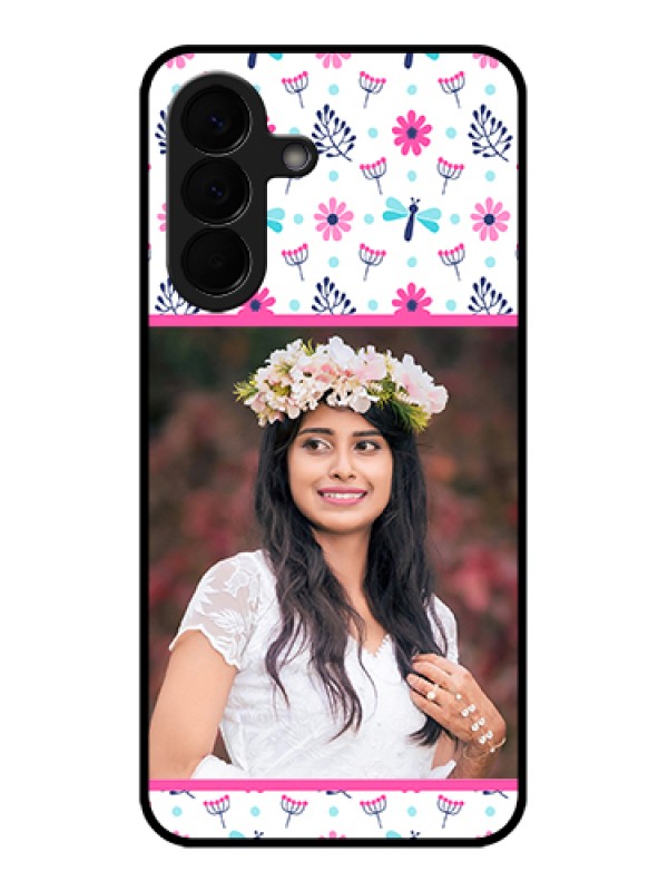 Custom Samsung Galaxy A57 5G Custom Glass Phone Case - Colorful Flower Design