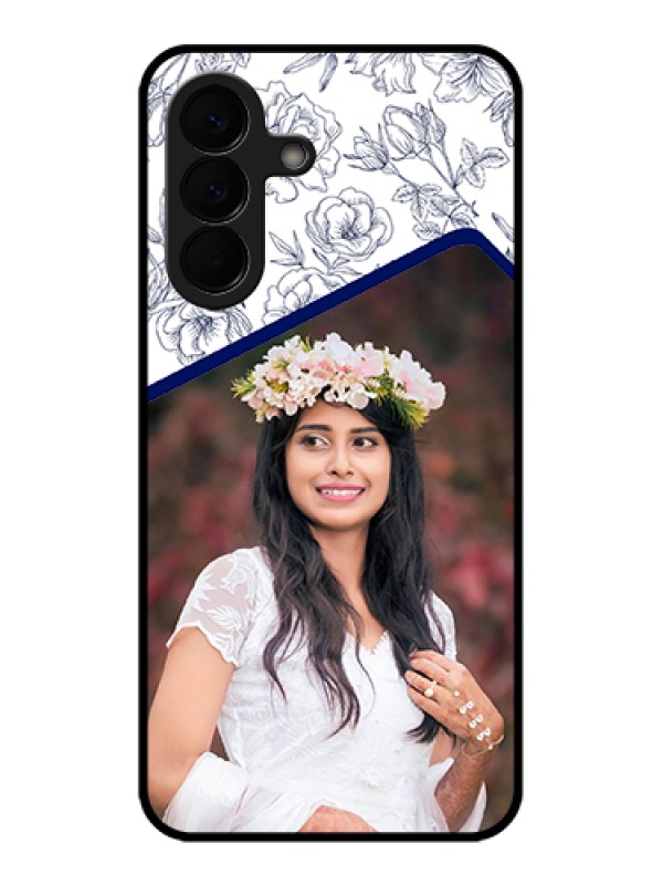 Custom Samsung Galaxy A57 5G Custom Glass Phone Case - Classy Floral Design