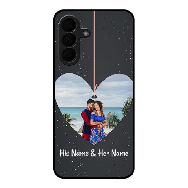 Samsung Galaxy A57 5G Custom Glass Phone Case - Hanging Heart Design Samsung Galaxy A57 5G Custom Glass Phone Case - Hanging Heart Design