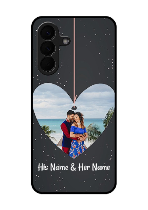 Samsung Galaxy A57 5G Custom Glass Phone Case - Hanging Heart Design