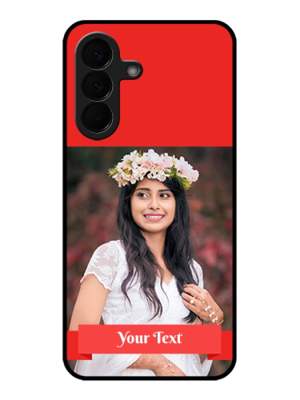 Custom Samsung Galaxy A57 5G Custom Glass Phone Case - Simple Red Color Design