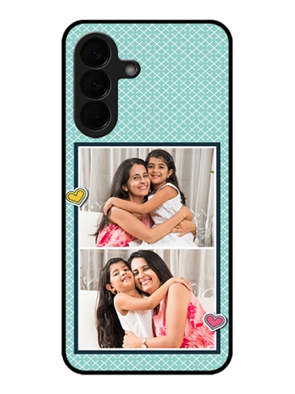 Custom Samsung Galaxy A57 5G Custom Glass Phone Case - 2 Image Holder With Pattern Design