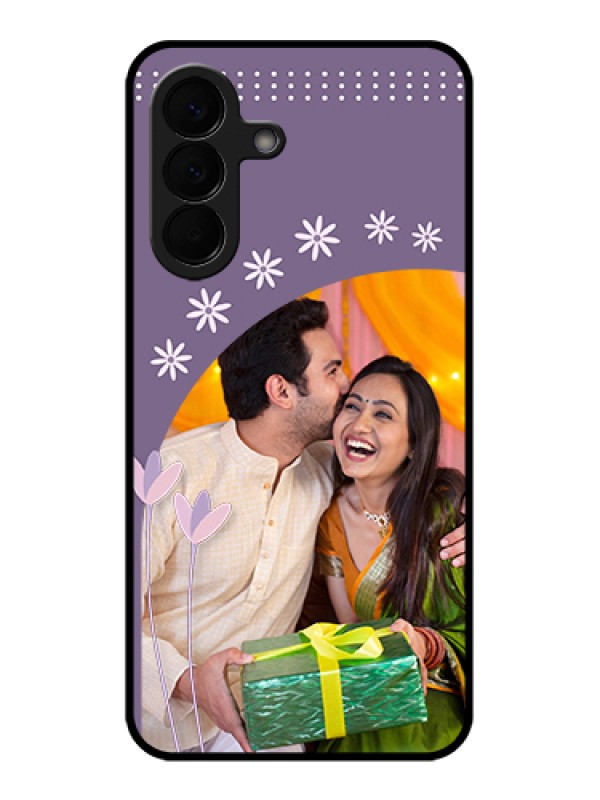 Custom Samsung Galaxy A57 5G Custom Glass Phone Case - Lavender Flowers Design