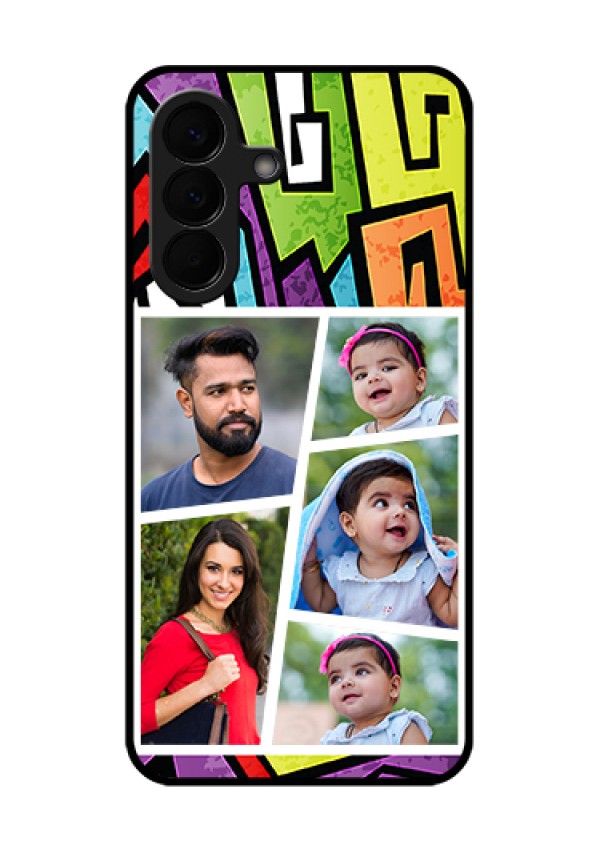 Samsung Galaxy A57 5G Custom Glass Phone Case - Graffiti Pattern Design