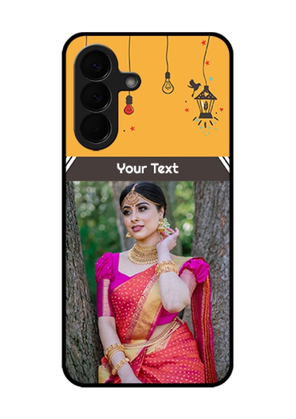 Samsung Galaxy A57 5G Custom Glass Phone Case - With Family Picture And Icons