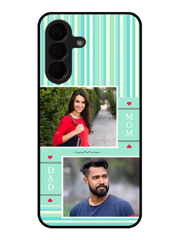 Custom Samsung Galaxy A57 5G Custom Glass Phone Case - Mom & Dad Pic Design