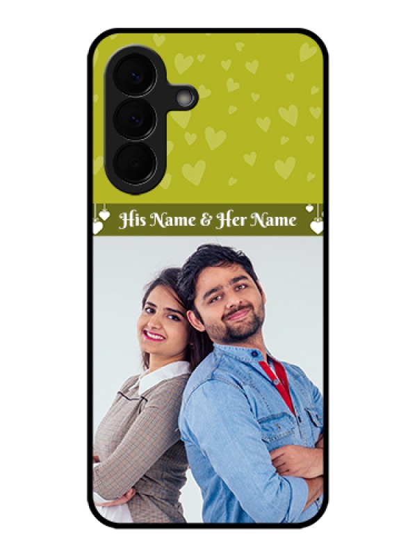 Custom Samsung Galaxy A57 5G Custom Glass Phone Case - You & Me Heart Design