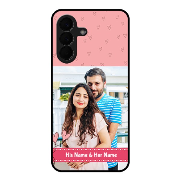 Samsung Galaxy A57 5G Custom Glass Phone Case - Love Design Peach Color Samsung Galaxy A57 5G Custom Glass Phone Case - Love Design Peach Color