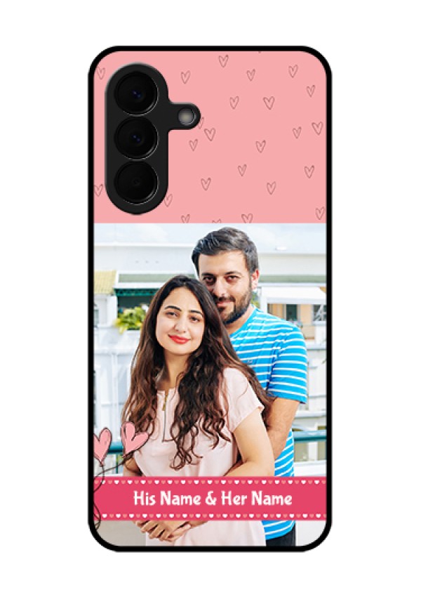 Samsung Galaxy A57 5G Custom Glass Phone Case - Love Design Peach Color