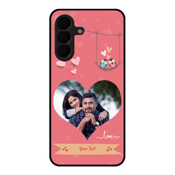 Samsung Galaxy A57 5G Custom Glass Phone Case - Peach Color Love Design Samsung Galaxy A57 5G Custom Glass Phone Case - Peach Color Love Design