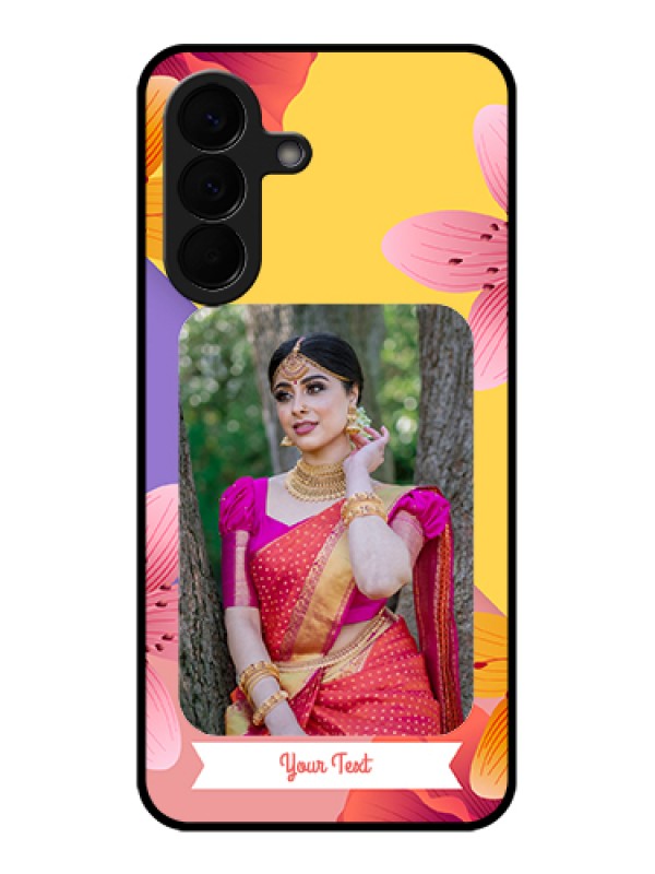 Custom Samsung Galaxy A57 5G Custom Glass Phone Case - 3 Image With Vintage Floral Design