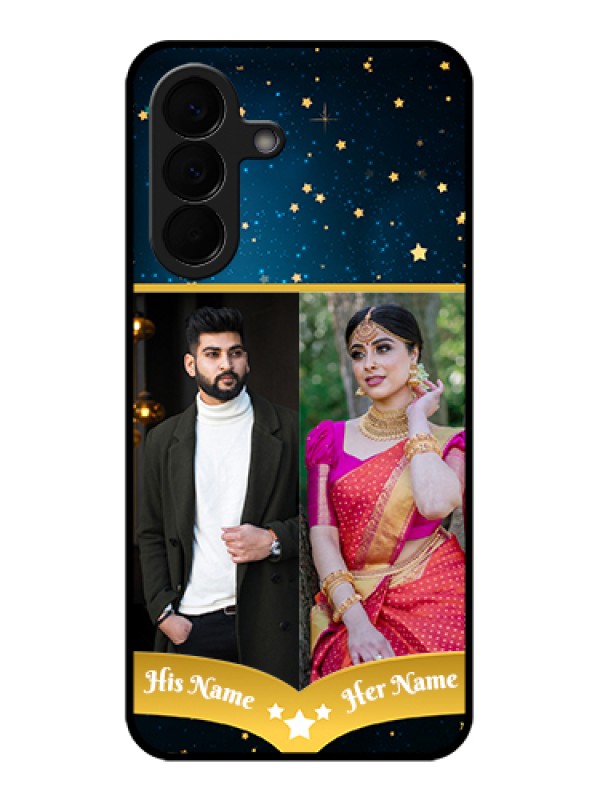 Custom Samsung Galaxy A57 5G Custom Glass Phone Case - Galaxy Stars Backdrop Design