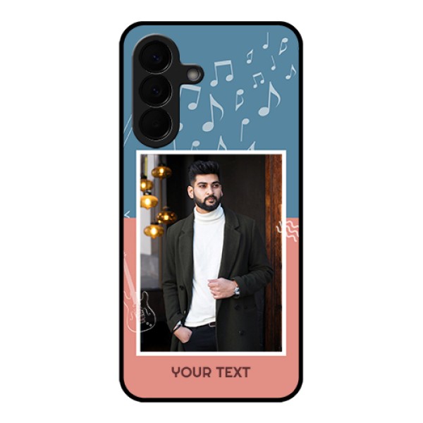 Samsung Galaxy A57 5G Custom Glass Phone Case - With Color Musical Note Design Samsung Galaxy A57 5G Custom Glass Phone Case - With Color Musical Note Design