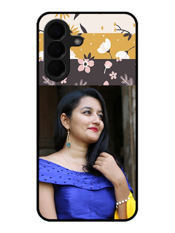Custom Samsung Galaxy A57 5G Custom Glass Phone Case - Stylish Floral Design