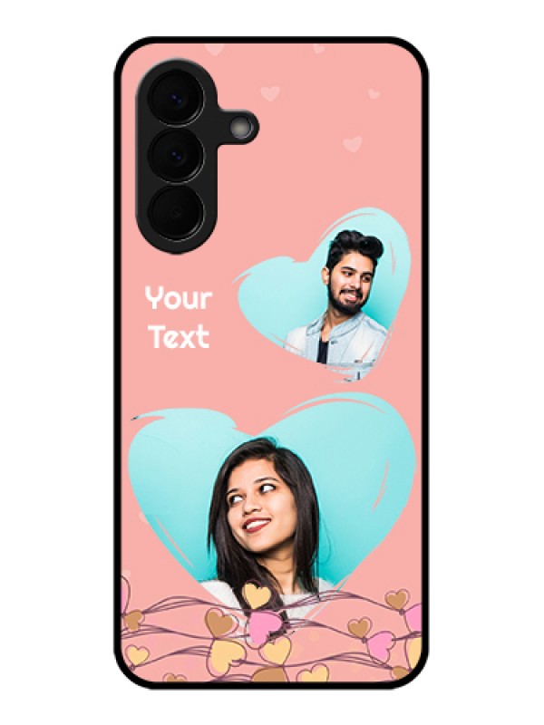 Custom Samsung Galaxy A57 5G Custom Glass Phone Case - Love Doodle Design