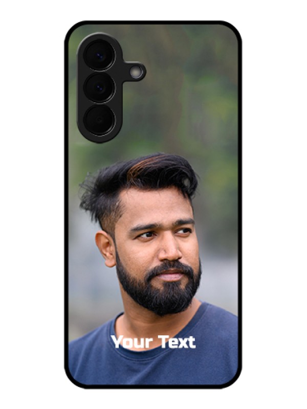 Custom Samsung Galaxy A57 5G Custom Glass Phone Case - Photo With Text Design