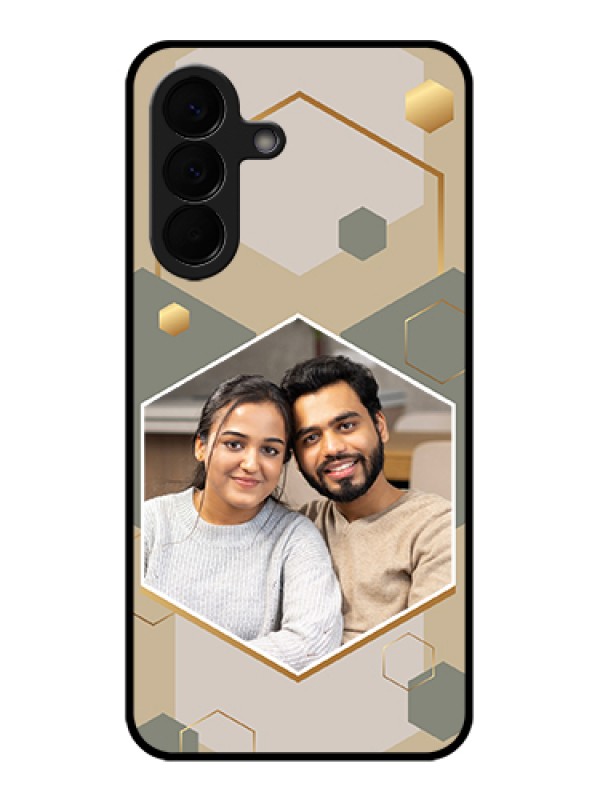 Custom Samsung Galaxy A57 5G Custom Glass Phone Case - Stylish Hexagon Pattern Design