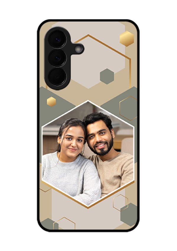 Samsung Galaxy A57 5G Custom Glass Phone Case - Stylish Hexagon Pattern Design