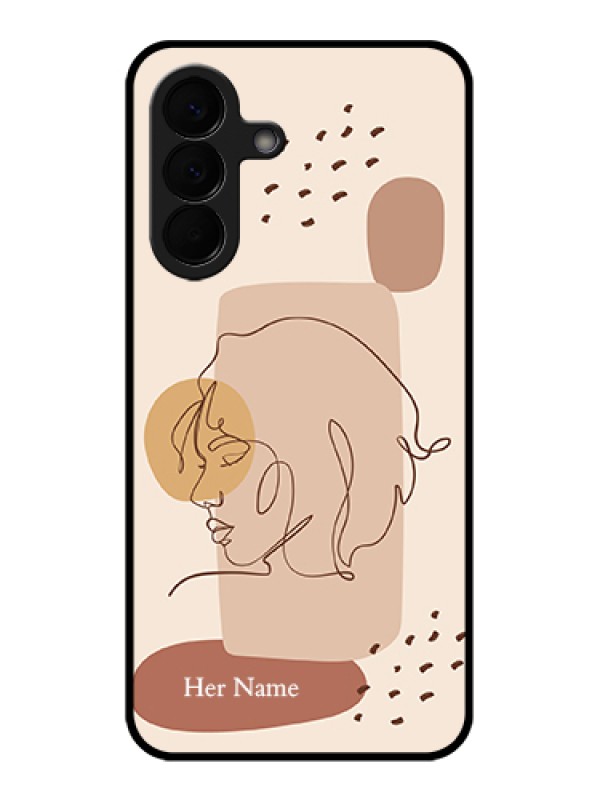 Custom Samsung Galaxy A57 5G Custom Glass Phone Case - Calm Woman Line Art Design