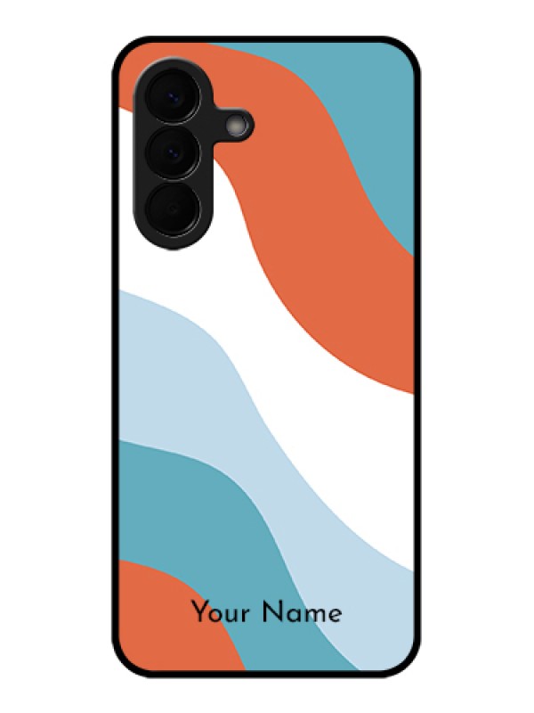 Custom Samsung Galaxy A57 5G Custom Glass Phone Case - Coloured Waves Design