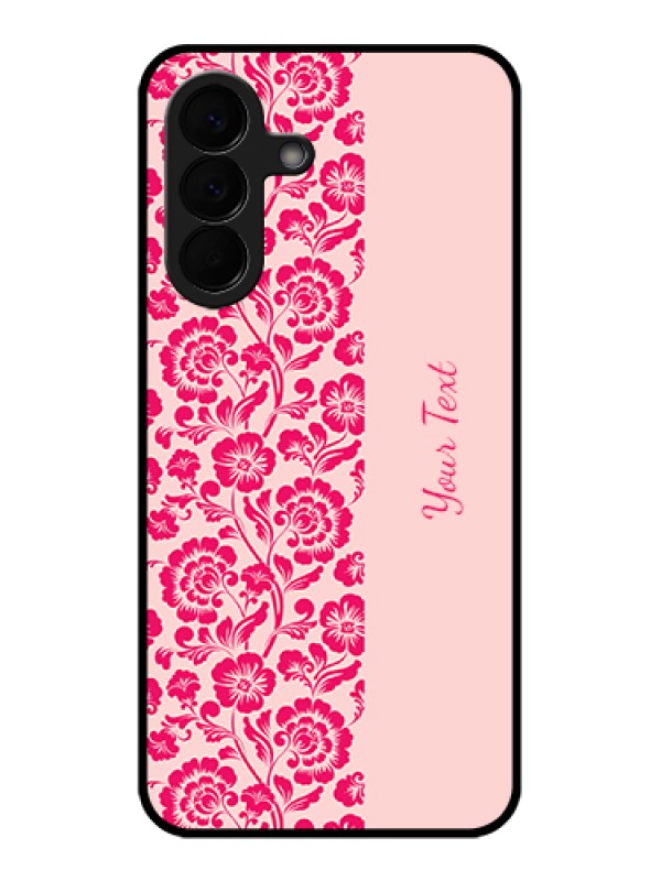 Custom Samsung Galaxy A57 5G Custom Glass Phone Case - Attractive Floral Pattern Design