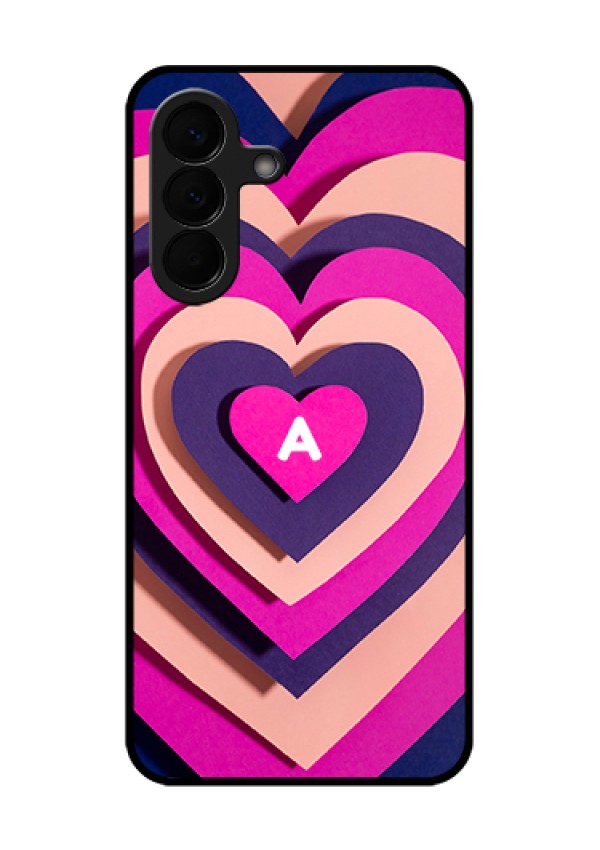Samsung Galaxy A57 5G Custom Glass Phone Case - Cute Heart Pattern Design