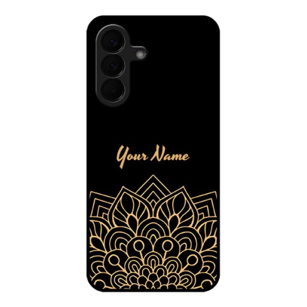Samsung Galaxy A57 5G Custom Glass Phone Case - Golden Mandala Design