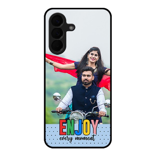 Samsung Galaxy A57 5G Custom Glass Phone Case - Enjoy Every Moment Design Samsung Galaxy A57 5G Custom Glass Phone Case - Enjoy Every Moment Design