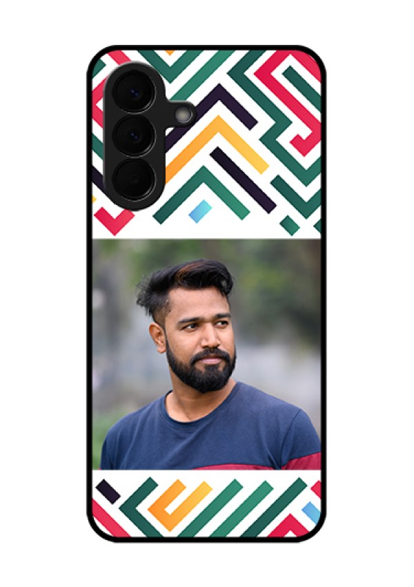 Samsung Galaxy A57 5G Custom Glass Phone Case - Colorful Maze Pattern Design