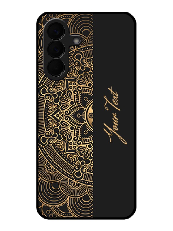 Custom Samsung Galaxy A57 5G Custom Glass Phone Case - Mandala Art With Custom Text Design