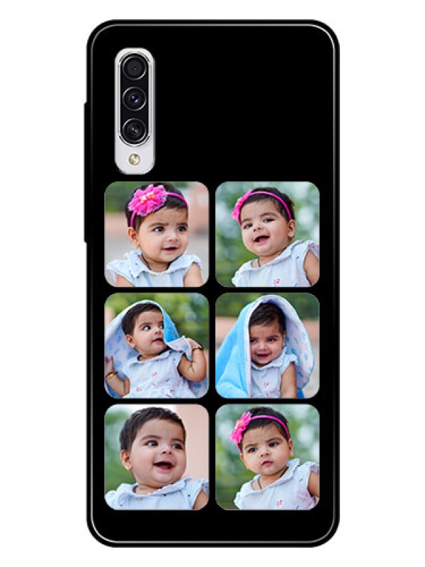 Custom Samsung Galaxy A70 Photo Printing on Glass Case  - Multiple Pictures Design