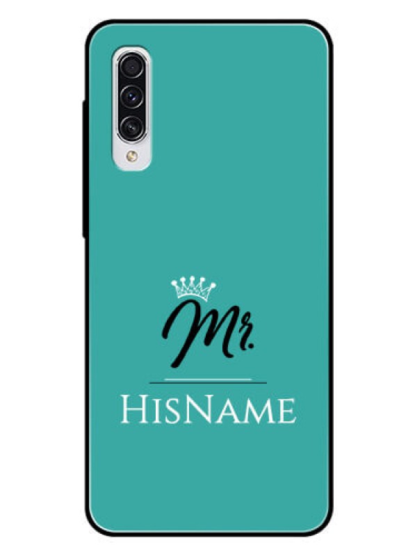 Custom Galaxy A70 Custom Glass Phone Case Mr with Name