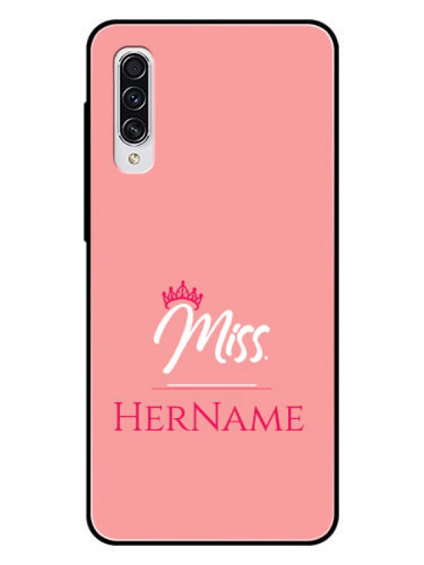 Custom Galaxy A70 Custom Glass Phone Case Mrs with Name