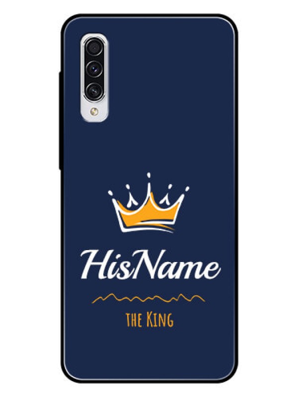 Custom Galaxy A70 Glass Phone Case King with Name