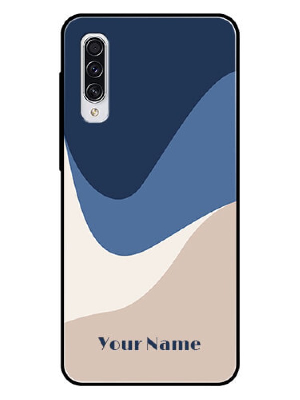 Custom Galaxy A70 Custom Glass Phone Case - Abstract Drip Art Design
