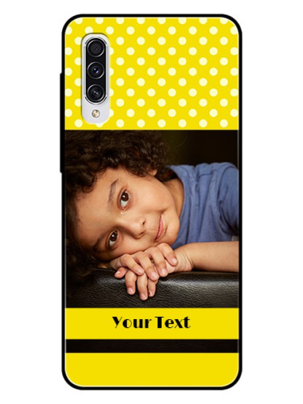 Custom Samsung Galaxy A70s Custom Glass Phone Case  - Bright Yellow Case Design