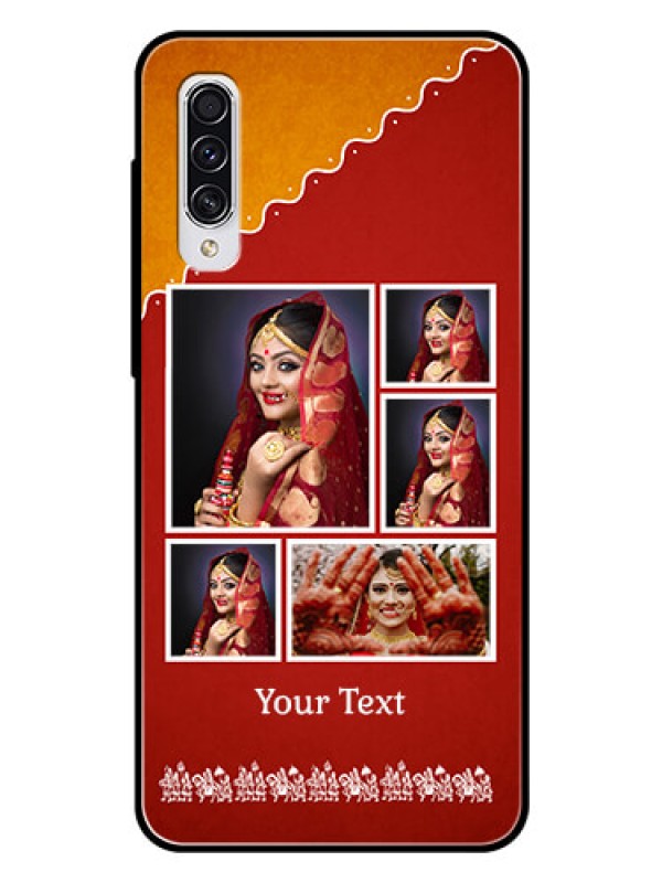 Custom Samsung Galaxy A70s Personalized Glass Phone Case  - Wedding Pic Upload Design