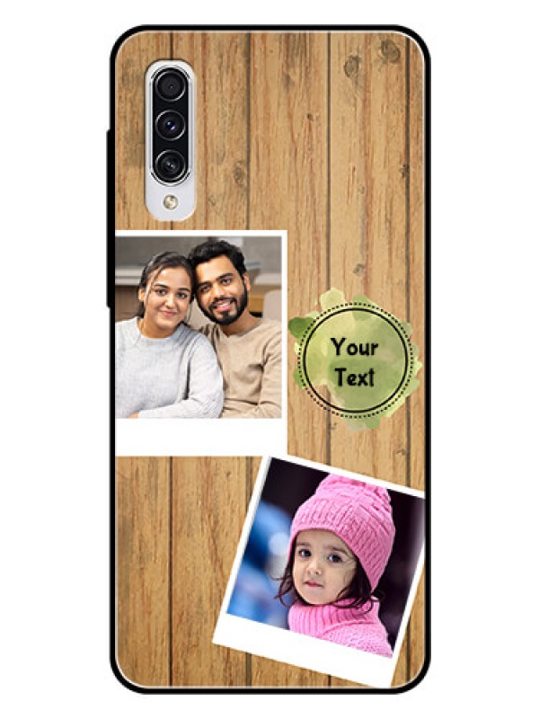 Custom Samsung Galaxy A70s Custom Glass Phone Case  - Wooden Texture Design