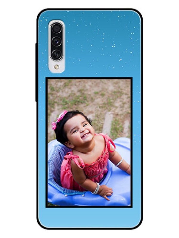 Custom Samsung Galaxy A70s Custom Glass Mobile Case  - Wave Pattern Colorful Design
