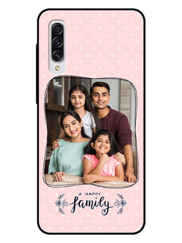 Custom Samsung Galaxy A70s Custom Glass Phone Case  - Family with Dots Design