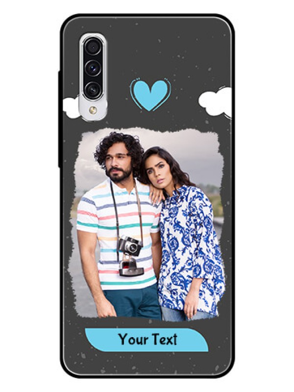 Custom Samsung Galaxy A70s Custom Glass Phone Case  - Splashes with love doodles Design